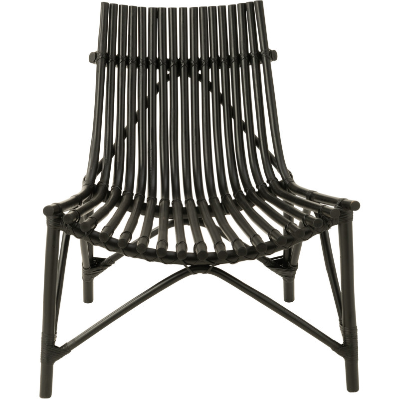 Fauteuil en Rotin Noir Stanislas - 2