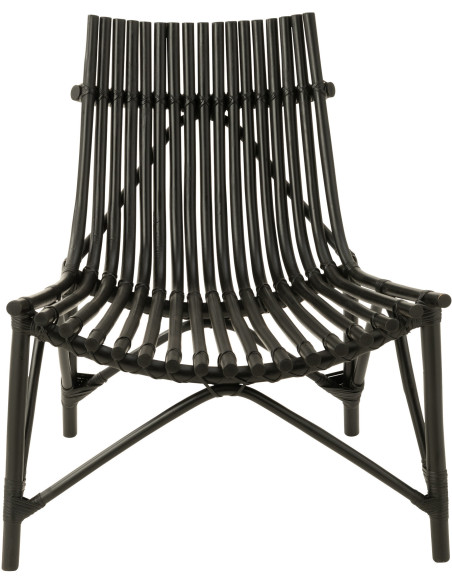 Fauteuil en Rotin Noir Stanislas - 2