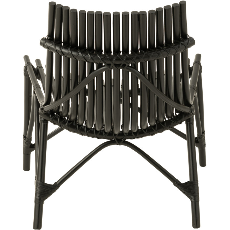 Fauteuil en Rotin Noir Stanislas - 4