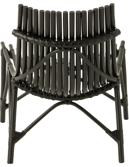 Fauteuil en Rotin Noir Stanislas - 4
