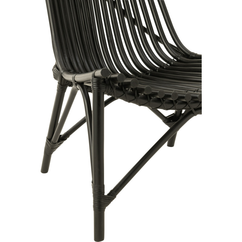 Fauteuil en Rotin Noir Stanislas - 5