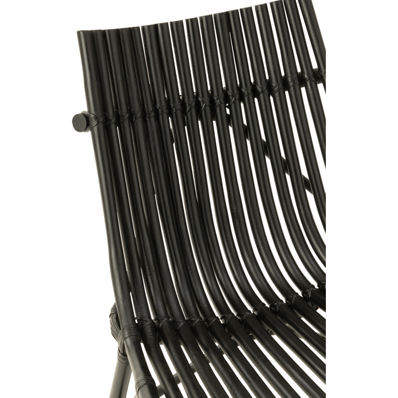 Fauteuil en Rotin Noir Stanislas - 7