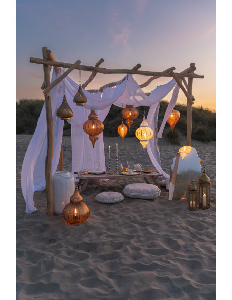 Miroir Mural Original en Bois Doré Noah - 2