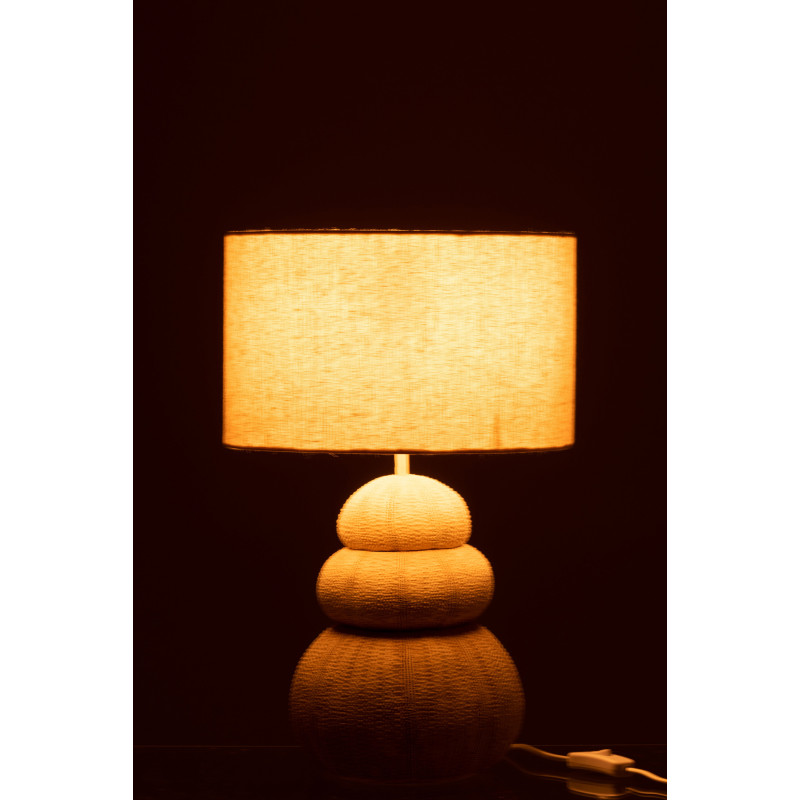 Lampe à poser Oursin en Résine Beige Polyester Beige Jana - 4