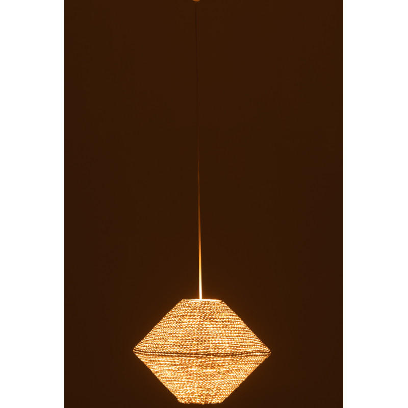 Suspension Soucoupe 35 cm en Raphia Naturel Neyla - 3