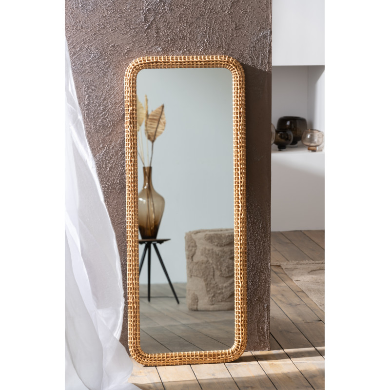 Miroir Mural Rectangulaire en Bois de sapin Naturel Layana - 2