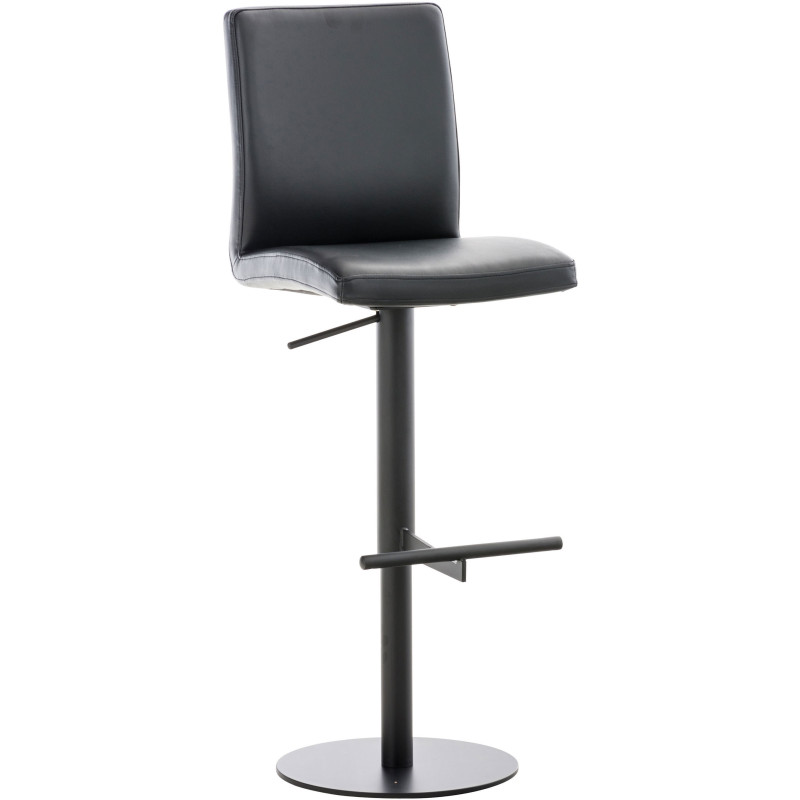 Tabouret de bar moderne en Polyuréthane Noir Métal Noir Lissandro - 1