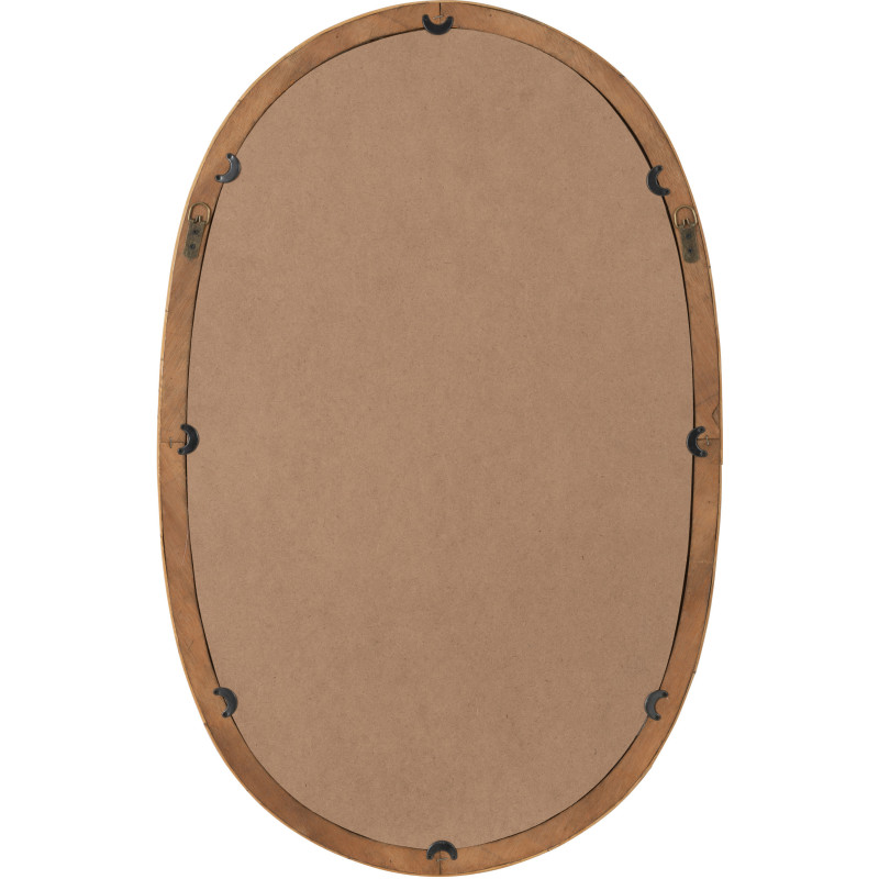 Miroir Mural Ovale en Rotin Naturel Houda - 2