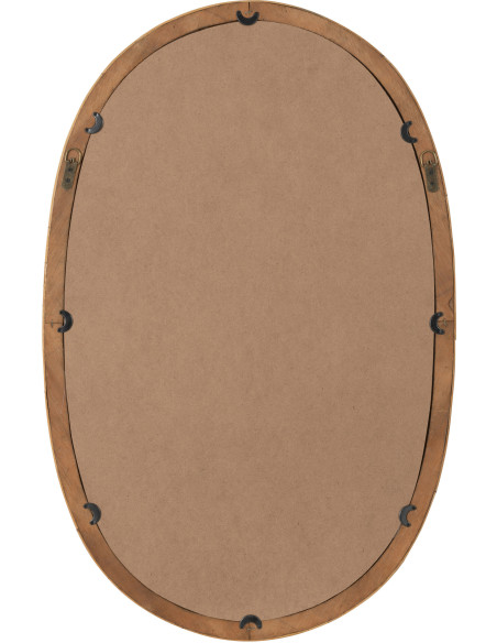 Miroir Mural Ovale en Rotin Naturel Houda - 2