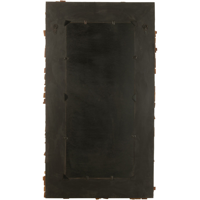 Miroir Mural Rectangulaire en Bois recyclé Naturel Syma - 2