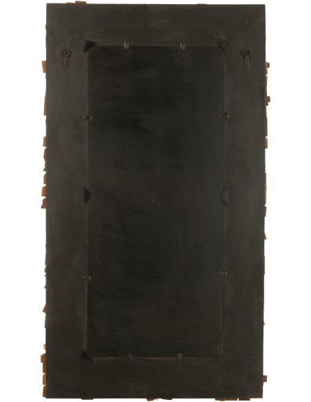 Miroir Mural Rectangulaire en Bois recyclé Naturel Syma - 2