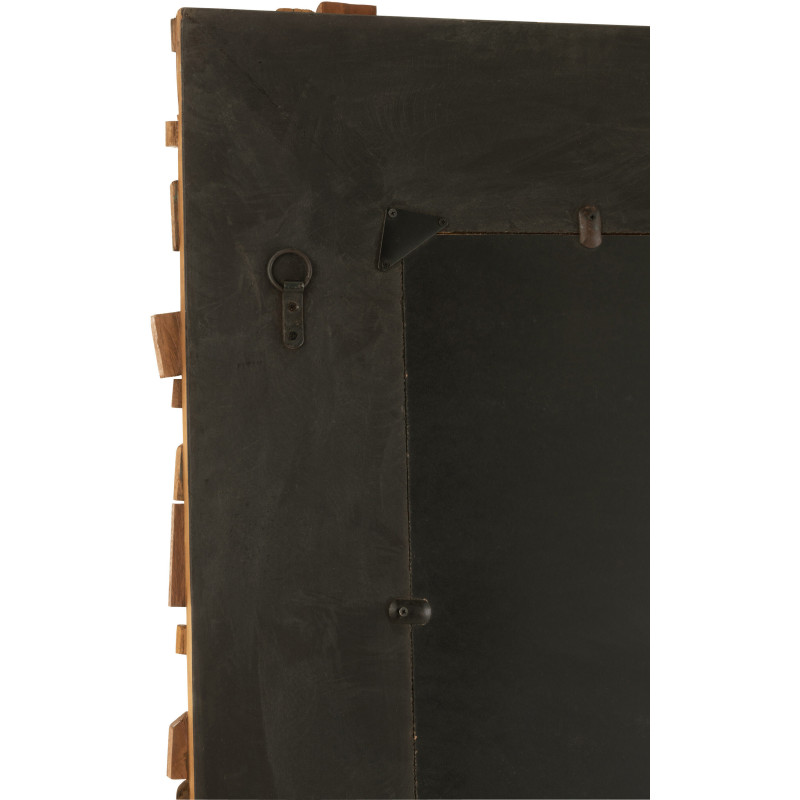 Miroir Mural Rectangulaire en Bois recyclé Naturel Syma - 4