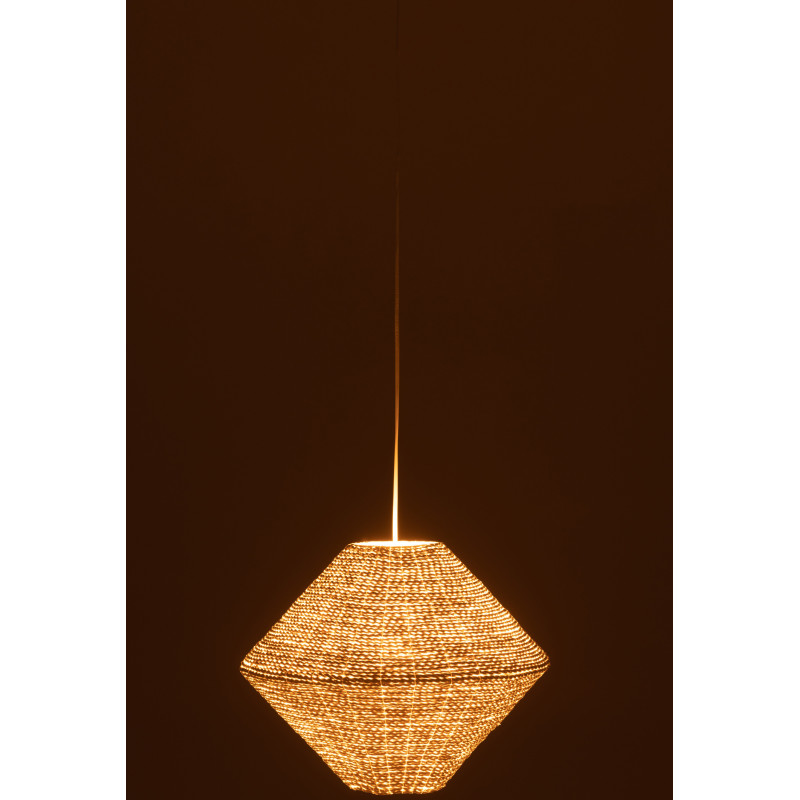 Suspension Soucoupe 40 cm en Raphia Naturel Neyla - 3