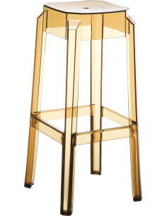 Tabouret de bar Maily en Polycarbonate Ambre Transparent - 1