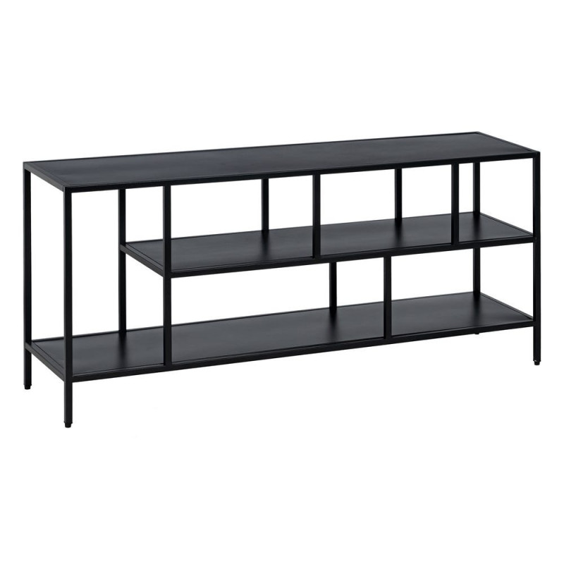 Meuble Tv 2 étagères en Métal Noir Square - 1