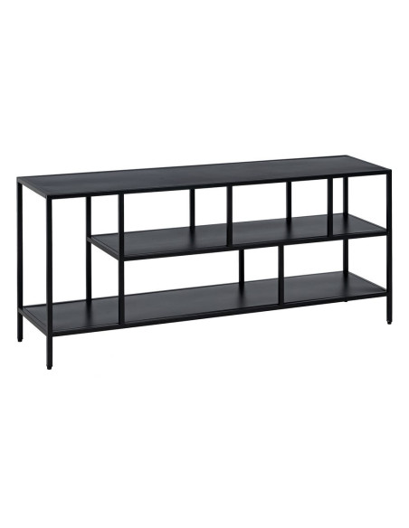 Meuble Tv 2 étagères en Métal Noir Square - 1