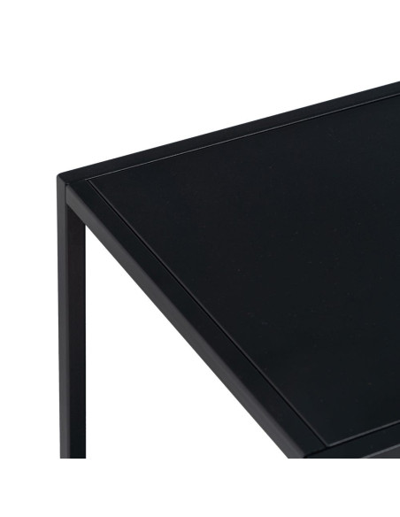 Meuble Tv 2 étagères en Métal Noir Square - 3