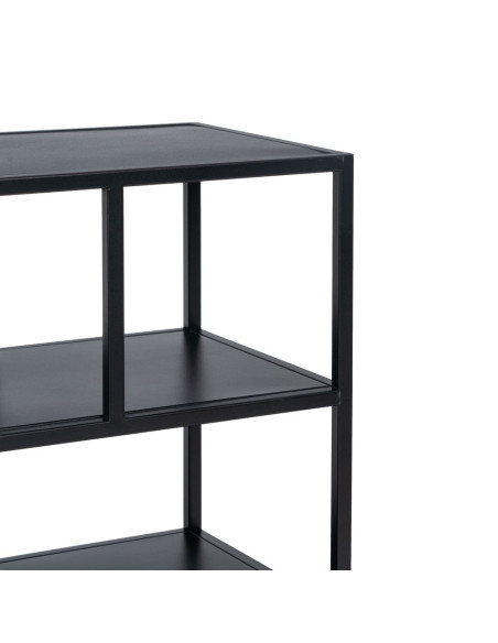 Meuble Tv 2 étagères en Métal Noir Square - 4