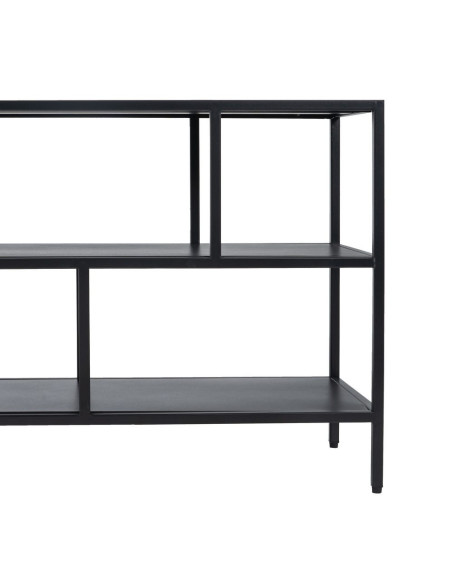 Meuble Tv 2 étagères en Métal Noir Square - 6
