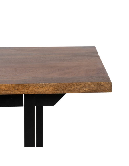 Table basse Rectangulaire en Bois de manguier Marron Métal Noir Abner - 4