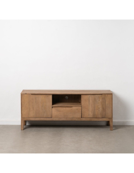 Meuble Tv 2 portes 1 tiroir 1 niche en Bois de manguier Naturel Straight Line - 10
