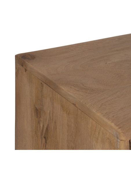 Meuble Tv 2 portes 1 tiroir 1 niche en Bois de manguier Naturel Straight Line - 3