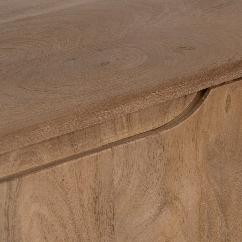 Meuble Tv 2 portes 1 tiroir 1 niche en Bois de manguier Naturel Straight Line - 8