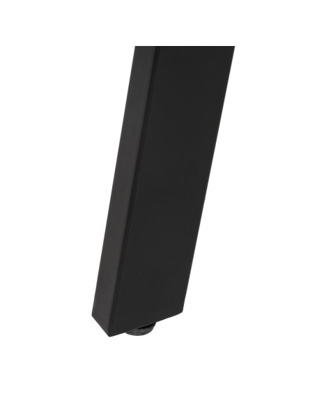 Table à manger Ronde 4 personnes en Bois d'acacia Naturel Métal Noir Jeffrey - 6