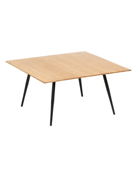 Table basse Carrée en Bois d'acacia Naturel Métal Noir Jeffrey - 1