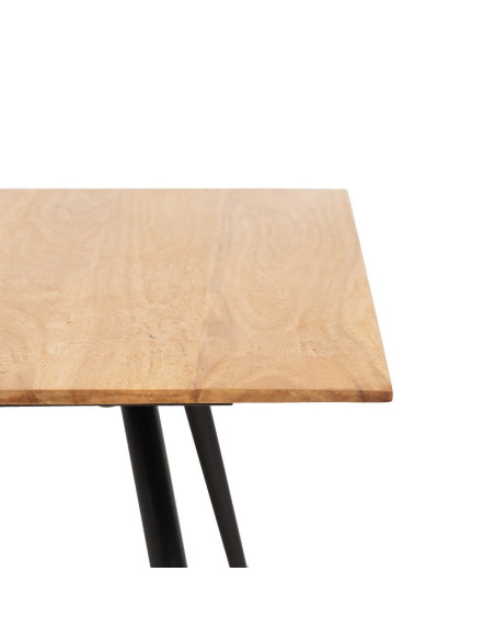 Table basse Carrée en Bois d'acacia Naturel Métal Noir Jeffrey - 3