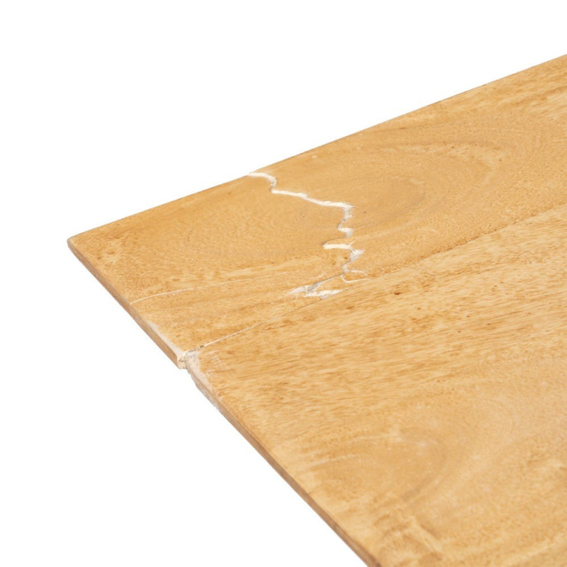 Table à manger Rectangulaire 6 personnes en Bois d'acacia Naturel Métal Noir Jeffrey - 4