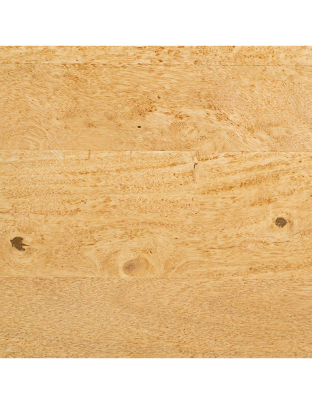 Table à manger Rectangulaire 6 personnes en Bois d'acacia Naturel Métal Noir Jeffrey - 5