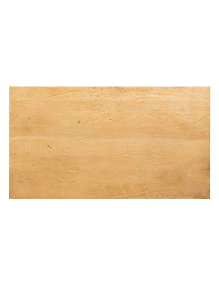 Table à manger Rectangulaire 6 personnes en Bois d'acacia Naturel Métal Noir Jeffrey - 7