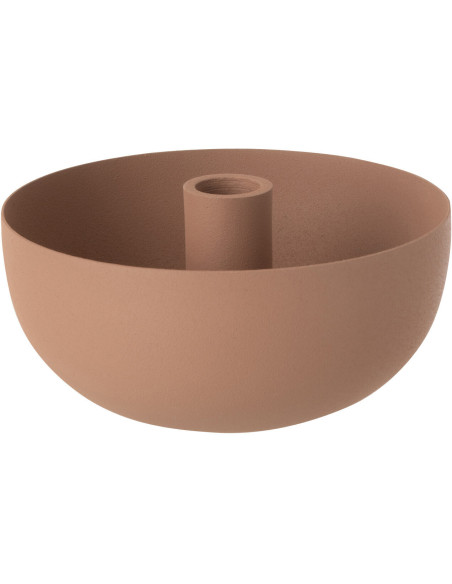 Bougeoir bol Zénith Hauteur 8 cm en Métal Vieux rose - 1