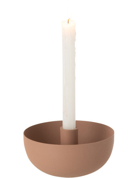 Bougeoir bol Zénith Hauteur 8 cm en Métal Vieux rose - 3