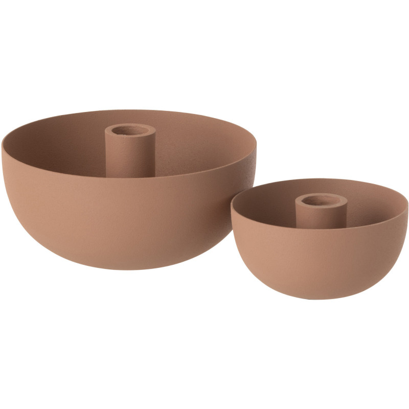 Bougeoir bol Zénith Hauteur 8 cm en Métal Vieux rose - 4