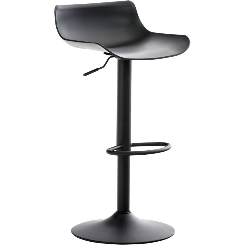 Tabouret de bar Avec dossier Mark en Polypropylène Noir Métal Noir Mat - 1