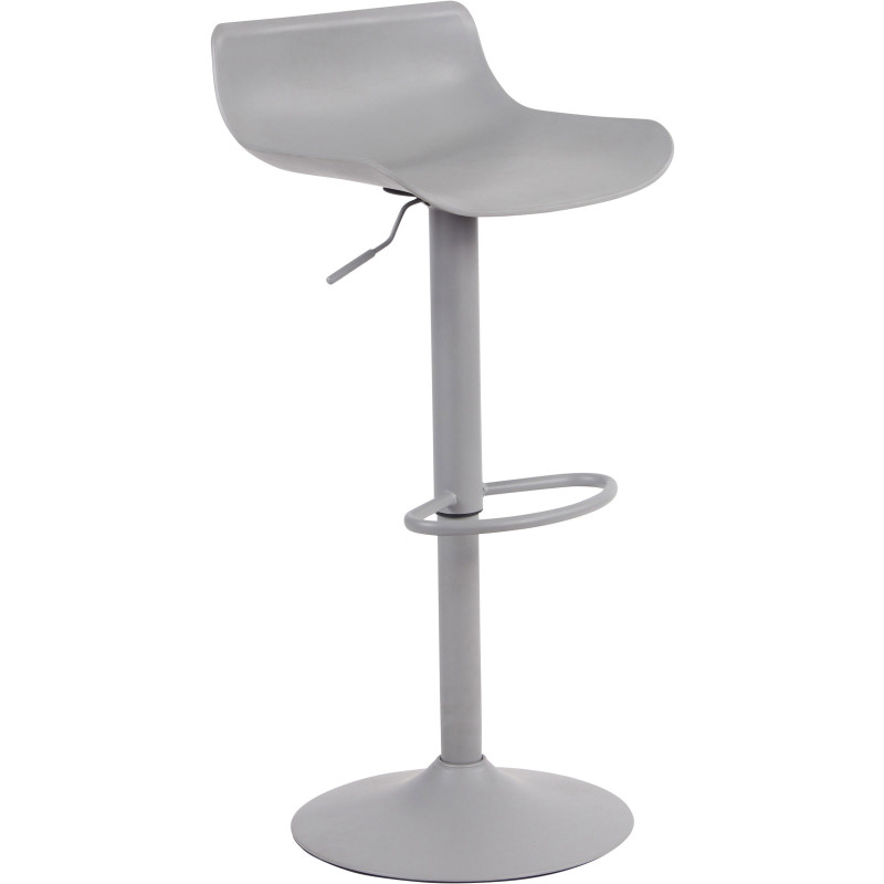 Tabouret de bar Avec dossier Mark en Polypropylène Gris Métal Gris Mat - 1