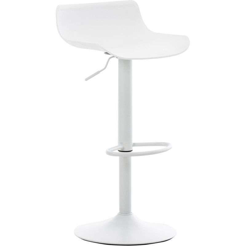 Tabouret de bar Avec dossier Mark en Polypropylène Blanc Métal Blanc Mat - 1