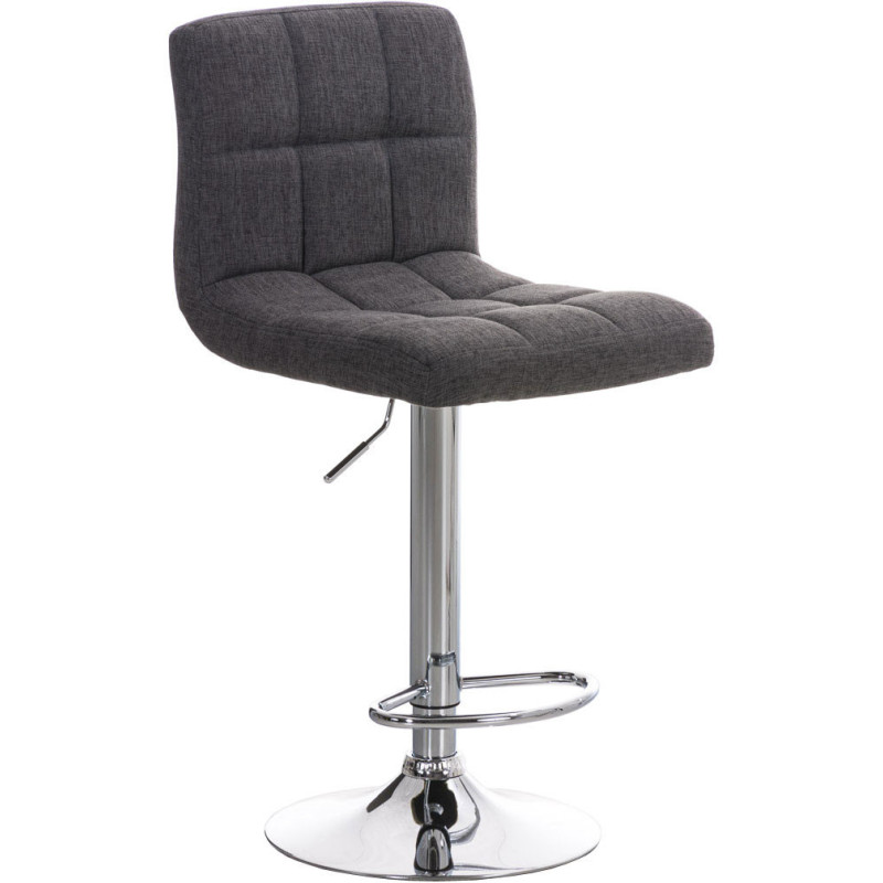 Tabouret de bar réglable en Tissu Gris clair Métal Argenté Gorlin - 1