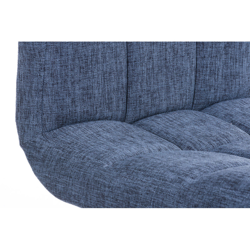 Tabouret de bar réglable en Tissu Bleu Métal Argenté Gorlin - 3