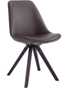 Chaise pivotante scandinave en Polyuréthane Marron Bois Marron Dorvalia - 1