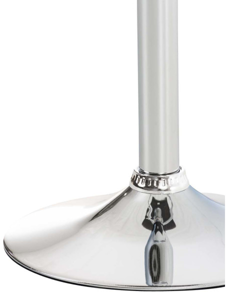 Tabouret de bar moderne en Tissu Bleu Métal Argenté Stano - 8