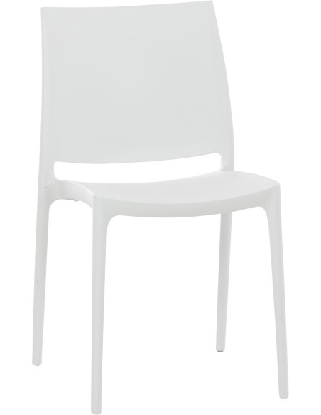 Chaise moderne en Polypropylène Blanc Zovia - 1