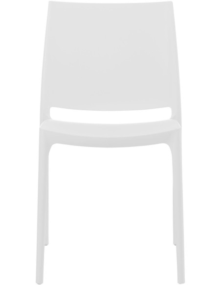 Chaise moderne en Polypropylène Blanc Zovia - 2