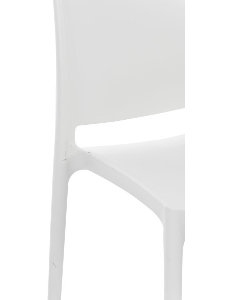Chaise moderne en Polypropylène Blanc Zovia - 5