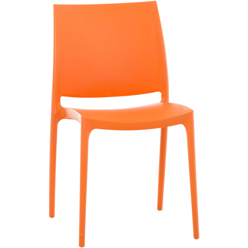 Chaise moderne en Polypropylène Orange Zovia - 1
