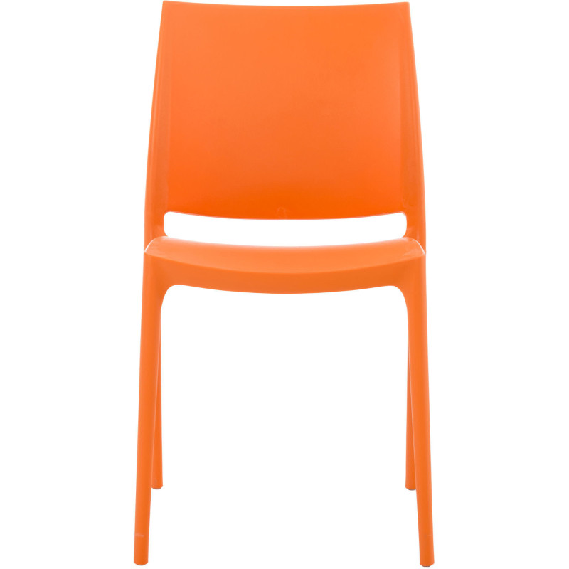 Chaise moderne en Polypropylène Orange Zovia - 2