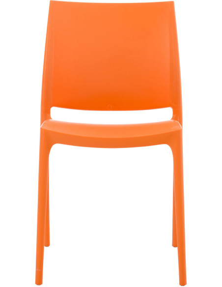 Chaise moderne en Polypropylène Orange Zovia - 2