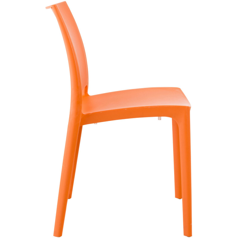 Chaise moderne en Polypropylène Orange Zovia - 3